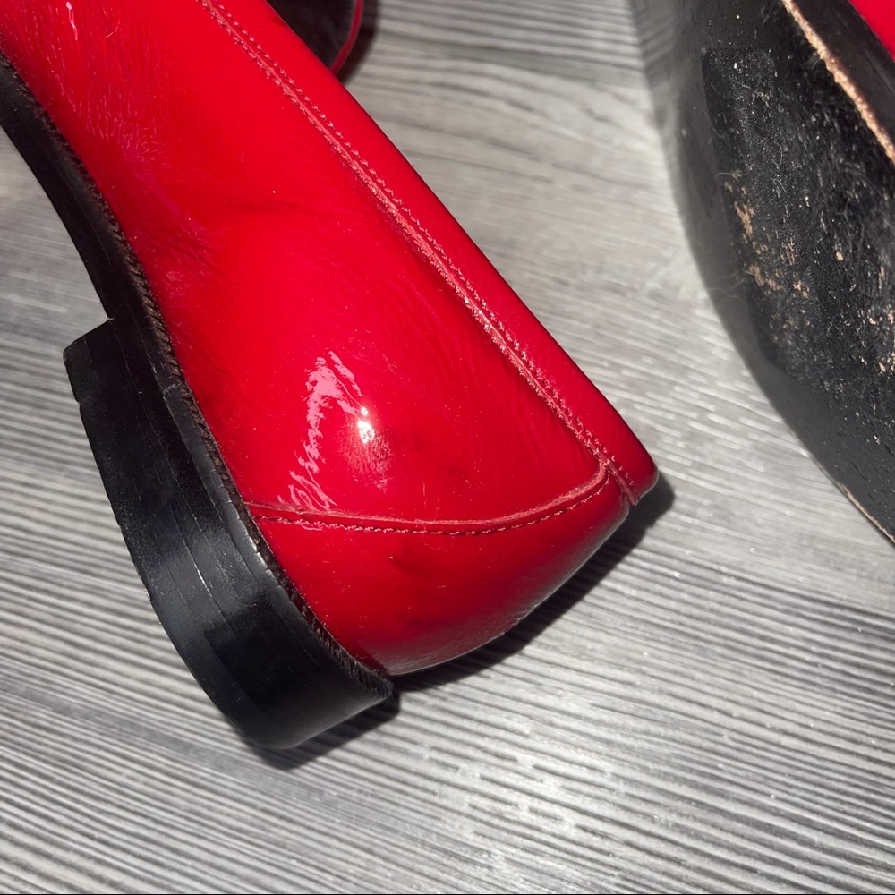 Gucci Red Patent Leather Horsebit Loafers for Women - Picture 6 of 12